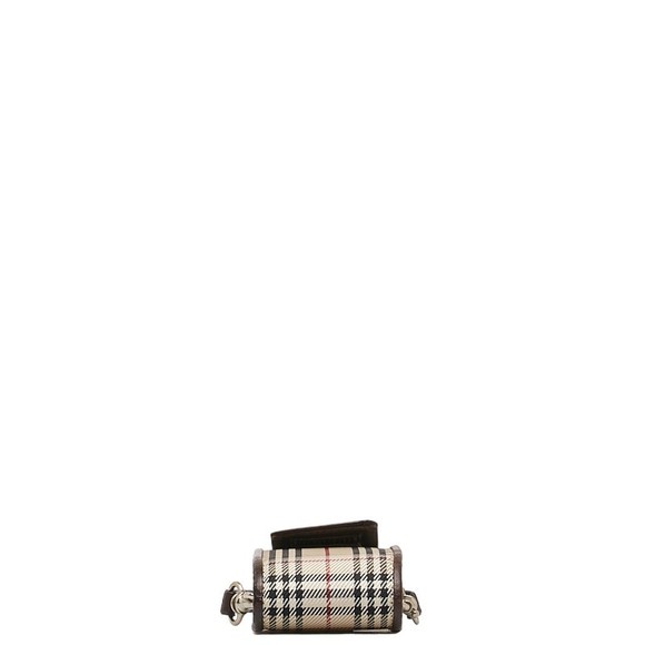 Burberry Burberry Nova Check Canvas Leather Pouch Canvas Vanity Bag - Picture 4 of 8